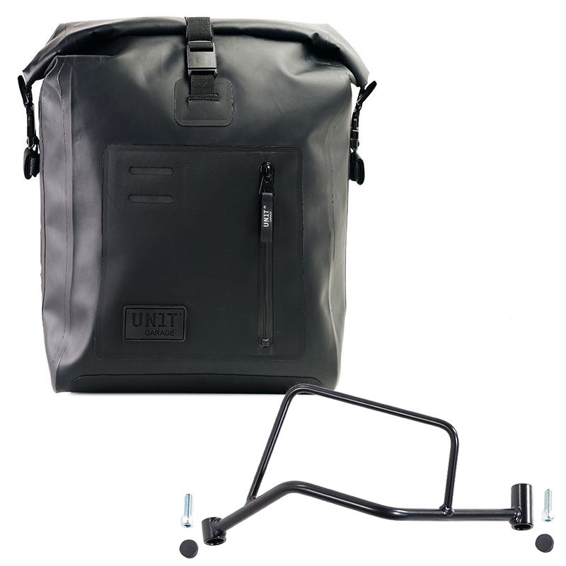 Sacoche latérale Khali en TPU 20L-26L + support gauche pour R 1200R - L'atelier Bleu Motostore