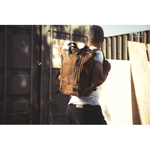 Namib 30L Canvas Rucksack - L'atelier Bleu Motostore