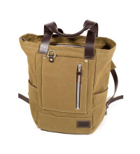 Namib 18L Canvas Rucksack, Beige/Brown – L'atelier Bleu Motostore