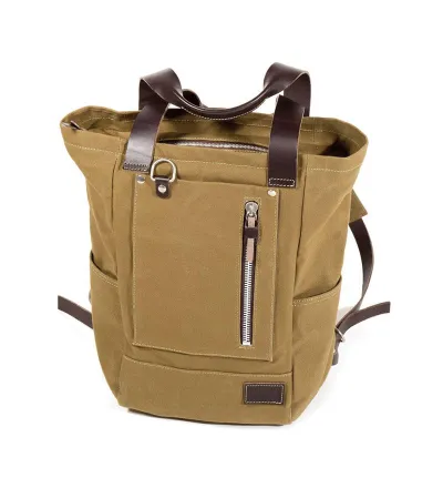 Sac à dos en toile Namib 18L Beige/Marron - L'atelier Bleu Motostore