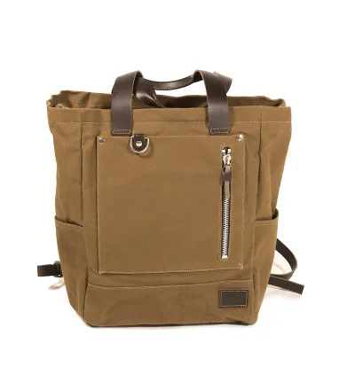 Sac à dos en toile Namib 30L Beige/Marron - L'atelier Bleu Motostore
