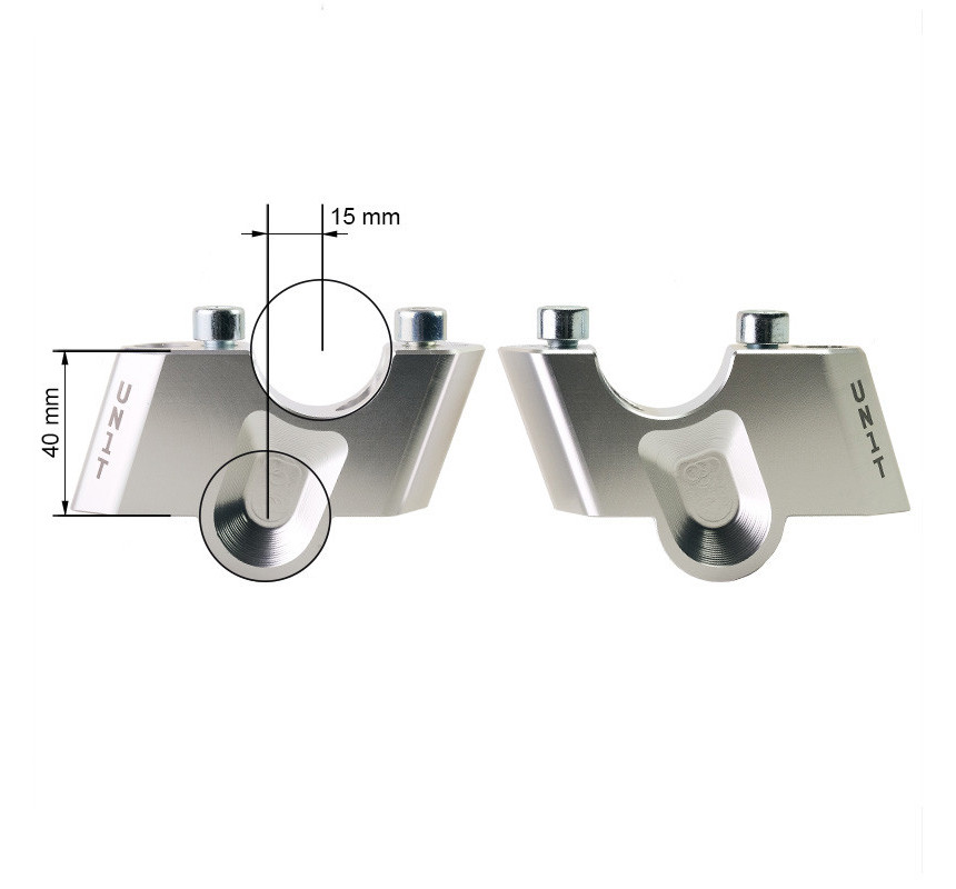 Réhausseurs de guidon droit pour R 1300GS/GSA - L'atelier Bleu Motostore