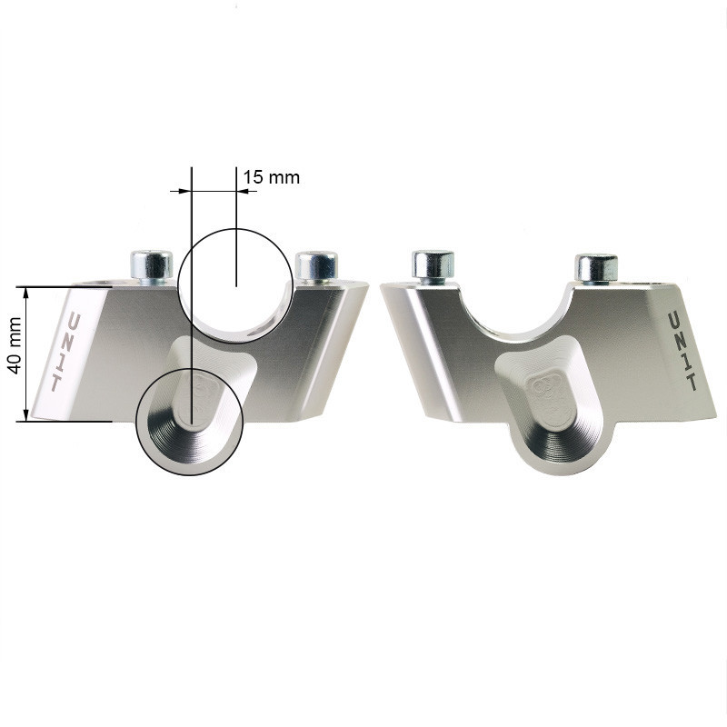 Straight handlebar risers for the R 1300GS/GSA – L'atelier Bleu Motostore