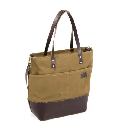 Sac en toile Mojave 24L Beige/Marron - L'atelier Bleu Motostore