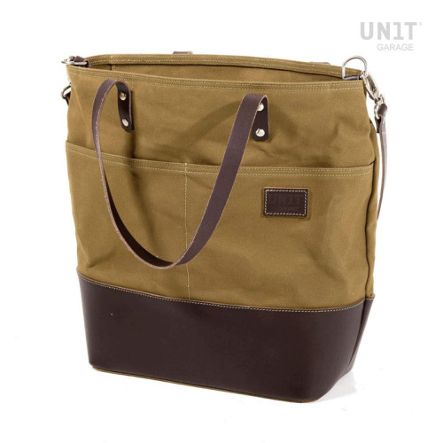  Sac en toile Mojave 24L Beige/Marron - L'atelier Bleu Motostore