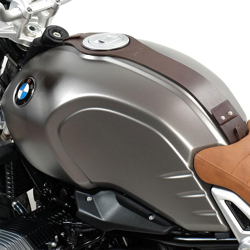 Leather fuel tank protector for the R nineT – L'atelier Bleu Motostore