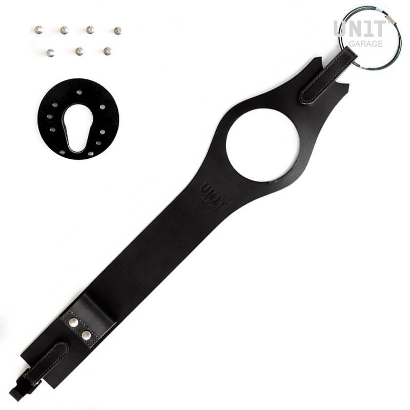 Leather fuel tank protector for the R nineT – L'atelier Bleu Motostore