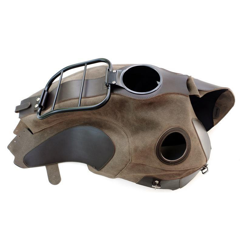 Leather tank cover with luggage rack for the R nineT – L'atelier Bleu Motostore