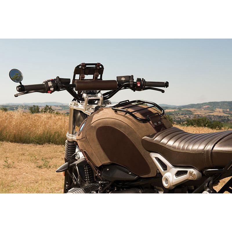 Leather tank cover with luggage rack for the R nineT – L'atelier Bleu Motostore