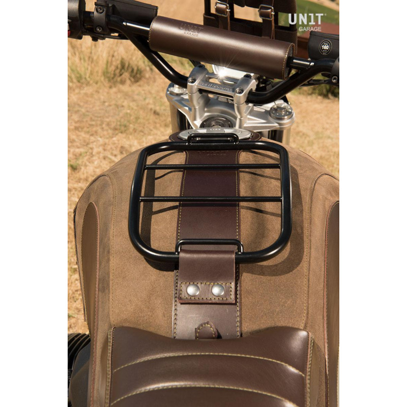 Housse de réservoir en cuir avec porte-bagages pour R nineT - L'atelier Bleu Motostore