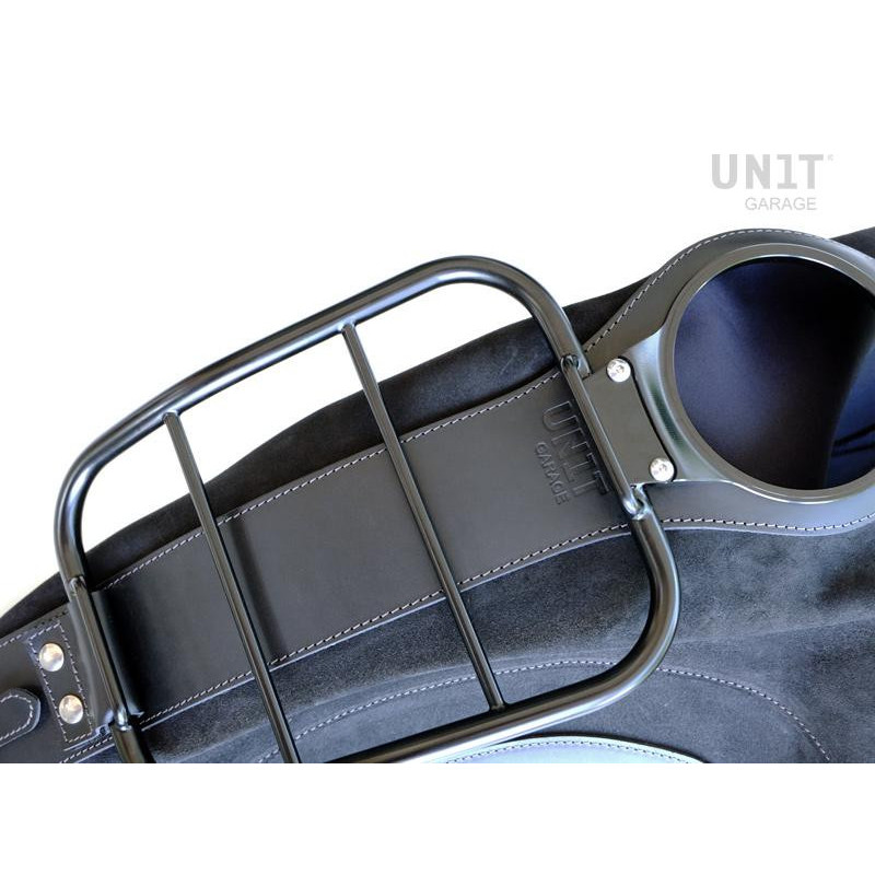 Leather tank cover with luggage rack for the R nineT – L'atelier Bleu Motostore