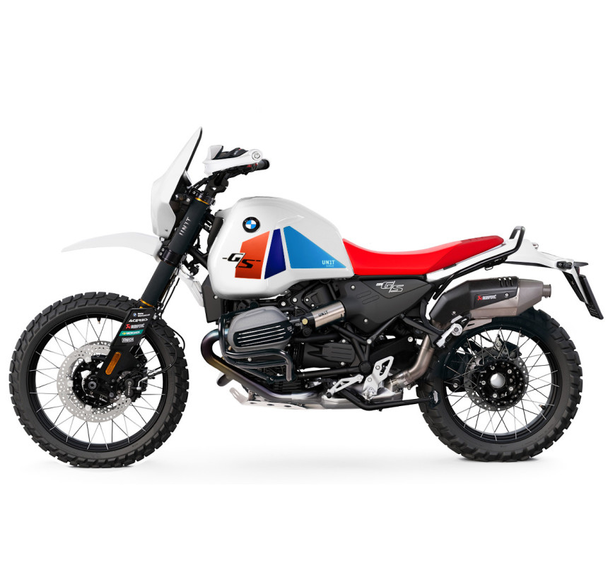 Stickers réservoir Adventure Dakar Light White pour R 12 G/S - L'atelier Bleu Motostore