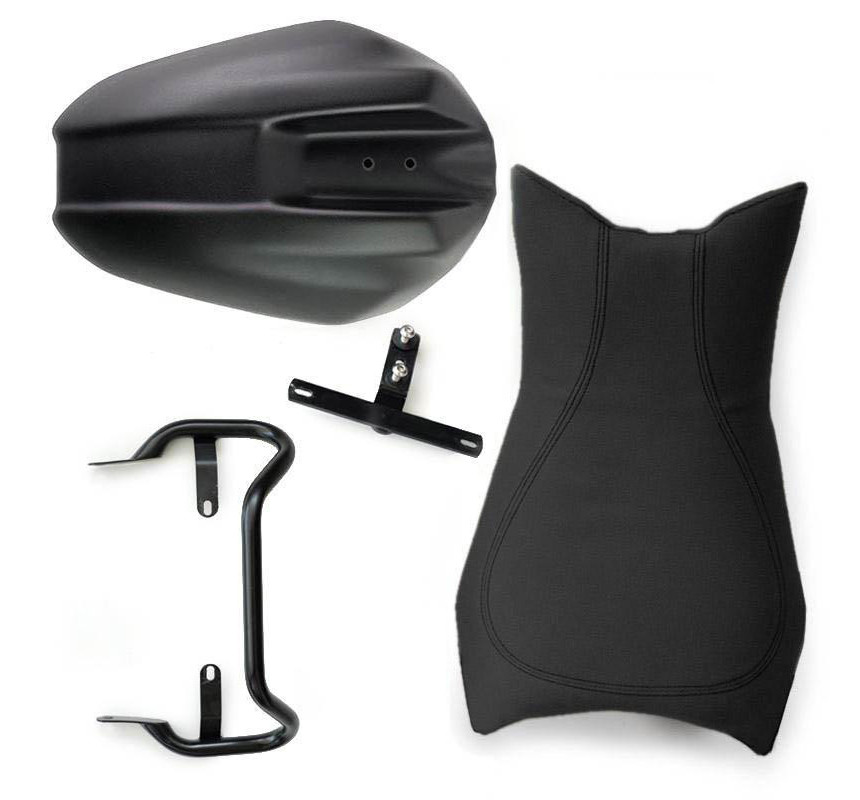 Selle conducteur en cuir avec garde-boue arrière pour R nineT - L'atelier Bleu Motostore