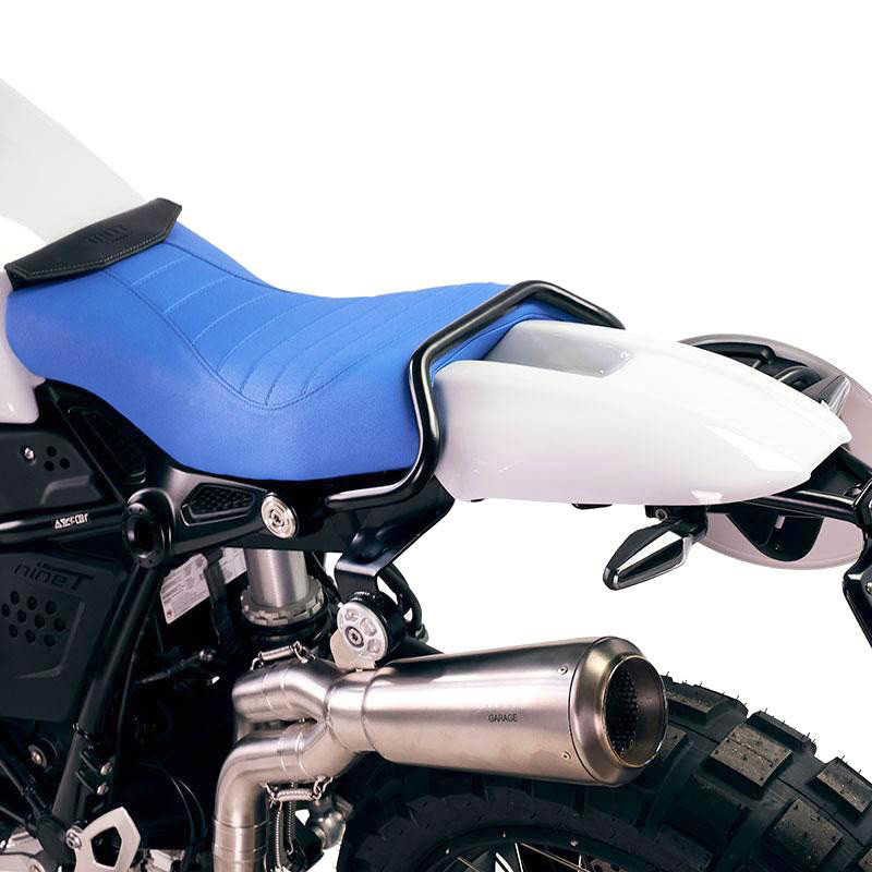Selle conducteur en cuir avec garde-boue arrière pour R nineT - L'atelier Bleu Motostore