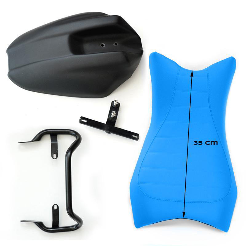 Selle conducteur en cuir avec garde-boue arrière pour R nineT - L'atelier Bleu Motostore