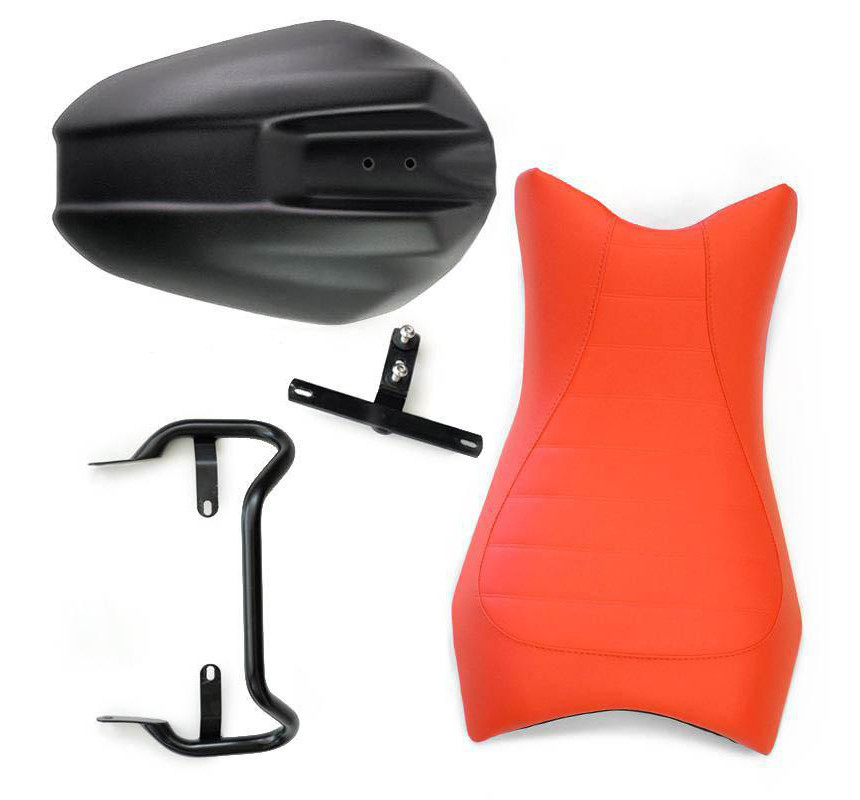 Selle conducteur en cuir avec garde-boue arrière pour R nineT - L'atelier Bleu Motostore