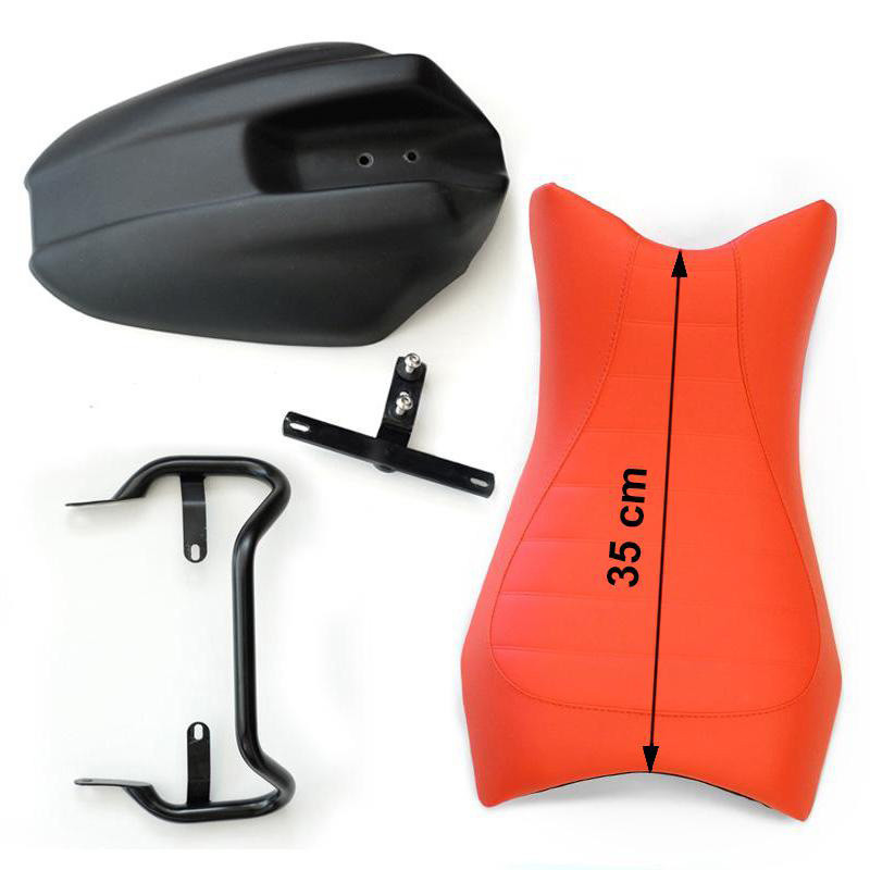 Selle conducteur en cuir avec garde-boue arrière pour R nineT - L'atelier Bleu Motostore