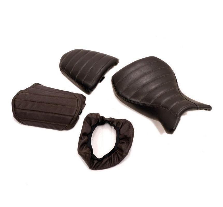 Housse de selle en cuir (selle double) pour R nineT - L'atelier Bleu Motostore