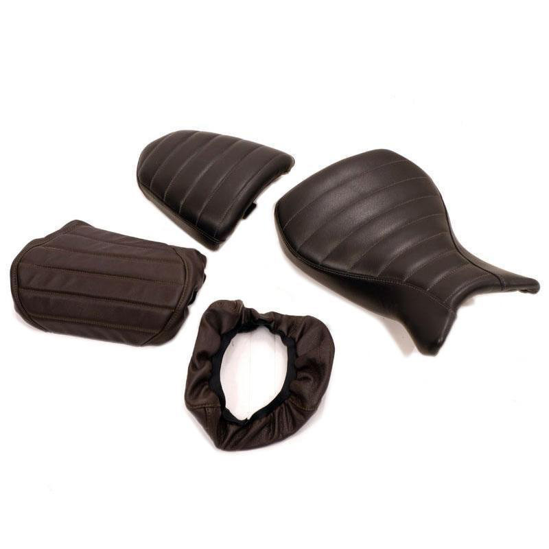 Housse de selle en cuir (selle double) pour R nineT - L'atelier Bleu Motostore