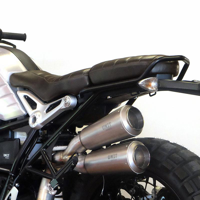 Housse de selle en cuir (selle double) pour R nineT - L'atelier Bleu Motostore