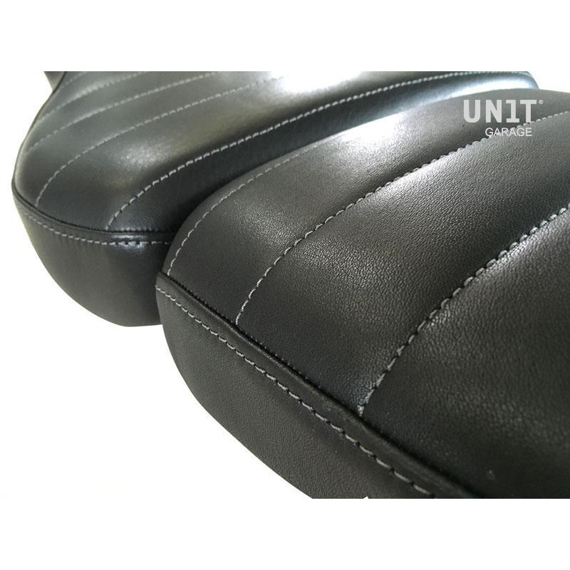 Housse de selle en cuir (selle double) pour R nineT - L'atelier Bleu Motostore
