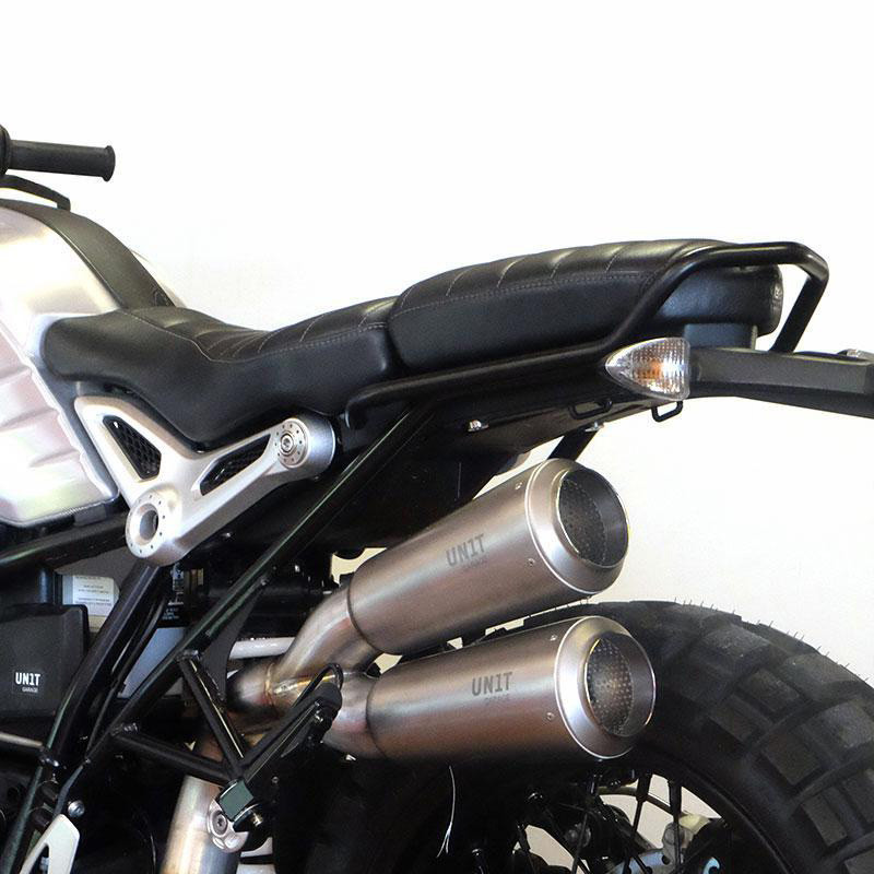 Housse de selle en cuir (selle double) pour R nineT - L'atelier Bleu Motostore