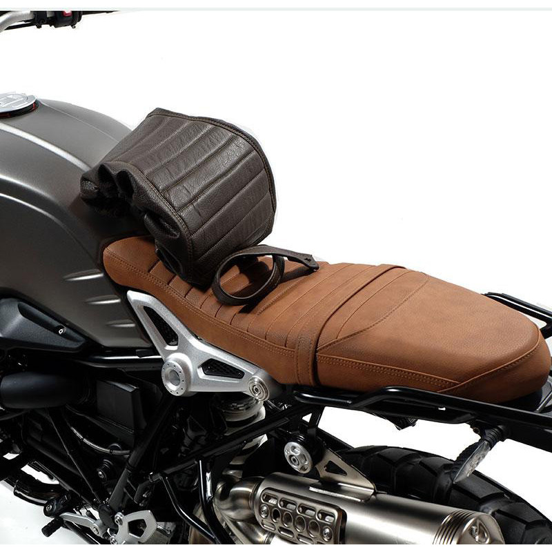 Housse de selle en cuir (selle longue) pour R nineT Scrambler et Urban GS - L'atelier Bleu Motostore