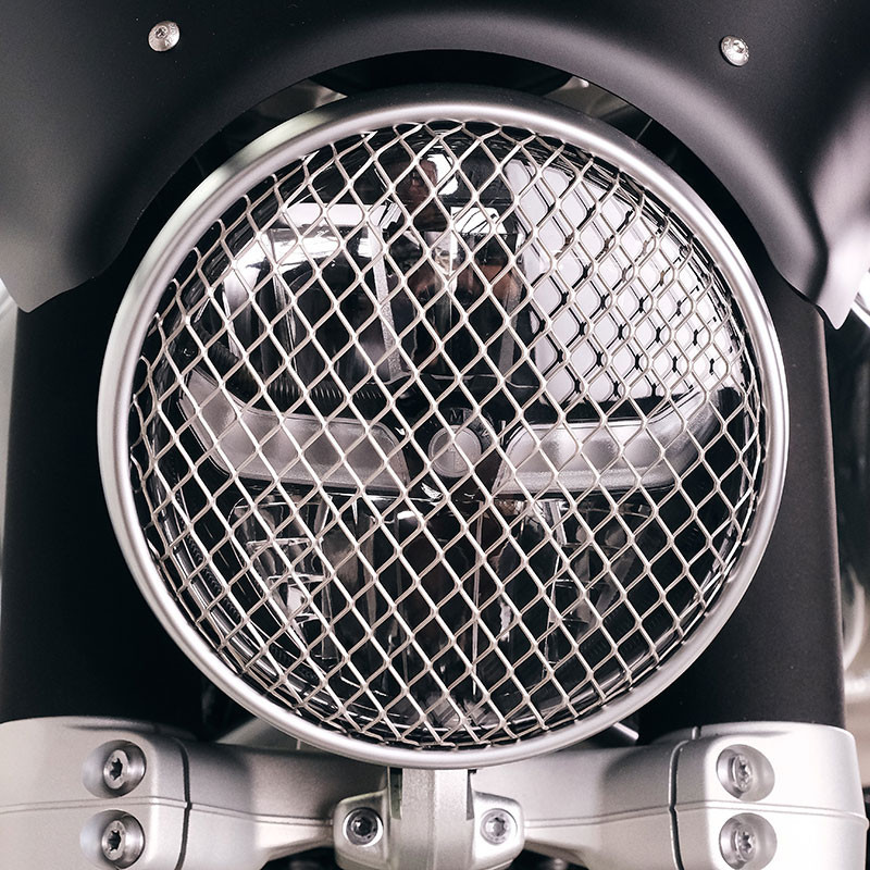  Grille de protection de phare grise pour R nineT et R 12 - L'atelier Bleu Motostore