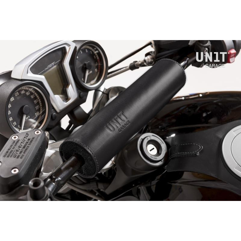 Leather handlebar grips - L'atelier Bleu Motostore