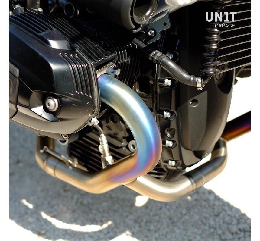 Titanium exhaust manifold without catalytic converter for the R nineT (E5) – L'atelier Bleu Motostore