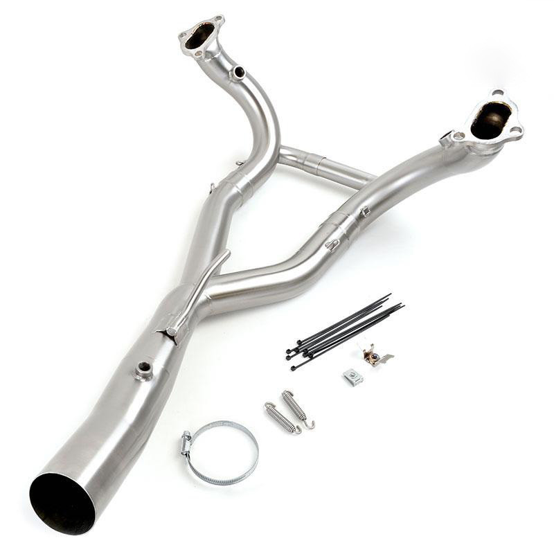 Collecteur échappement en titane sans catalyseur pour R 1250GS - L'atelier Bleu Motostore