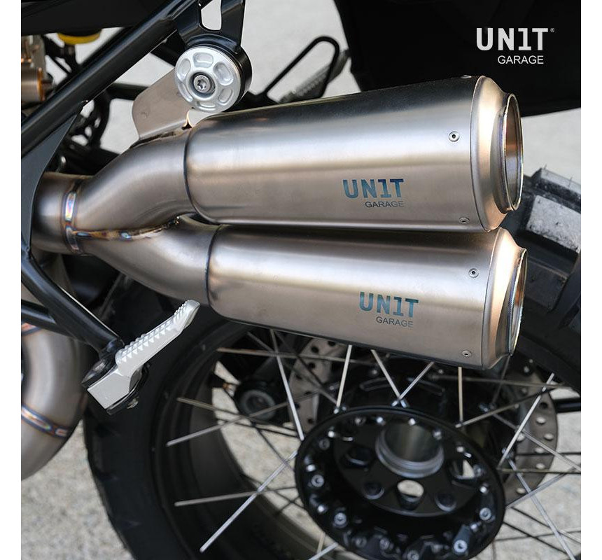 Silencieux double en titane pour R nineT Scrambler - L'atelier Bleu Motostore