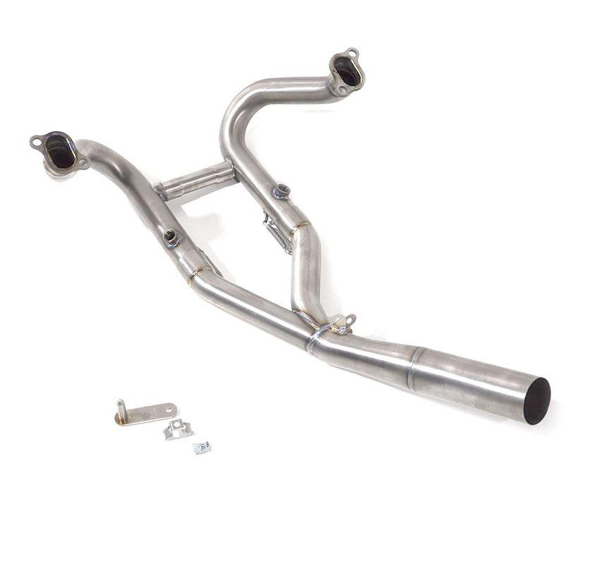 Collecteur échappement en titane sans catalyseur pour R 1200GS/GSA - L'atelier Bleu Motostore