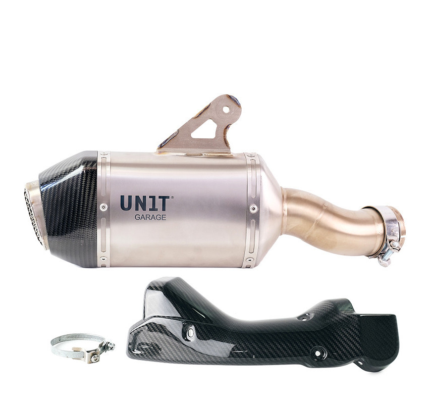 Silencieux échappement Rad avec pare-chaleur carbone pour R 1300GS - L'atelier Bleu Motostore
