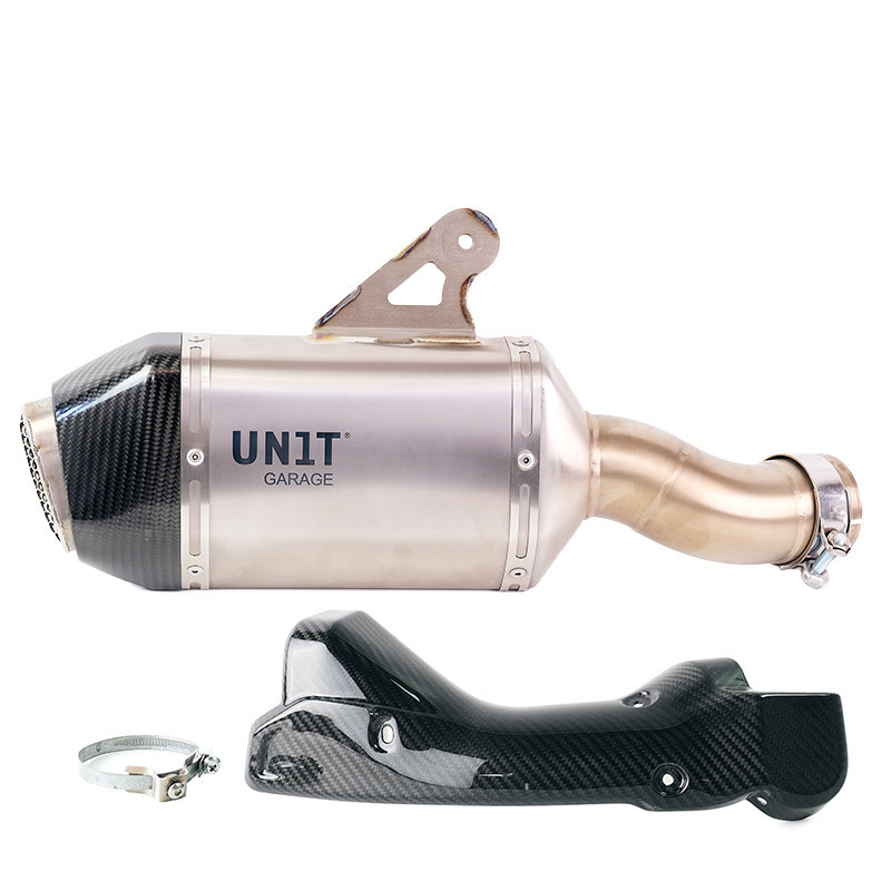 Silencieux échappement Rad avec pare-chaleur carbone pour R 1300GS - L'atelier Bleu Motostore