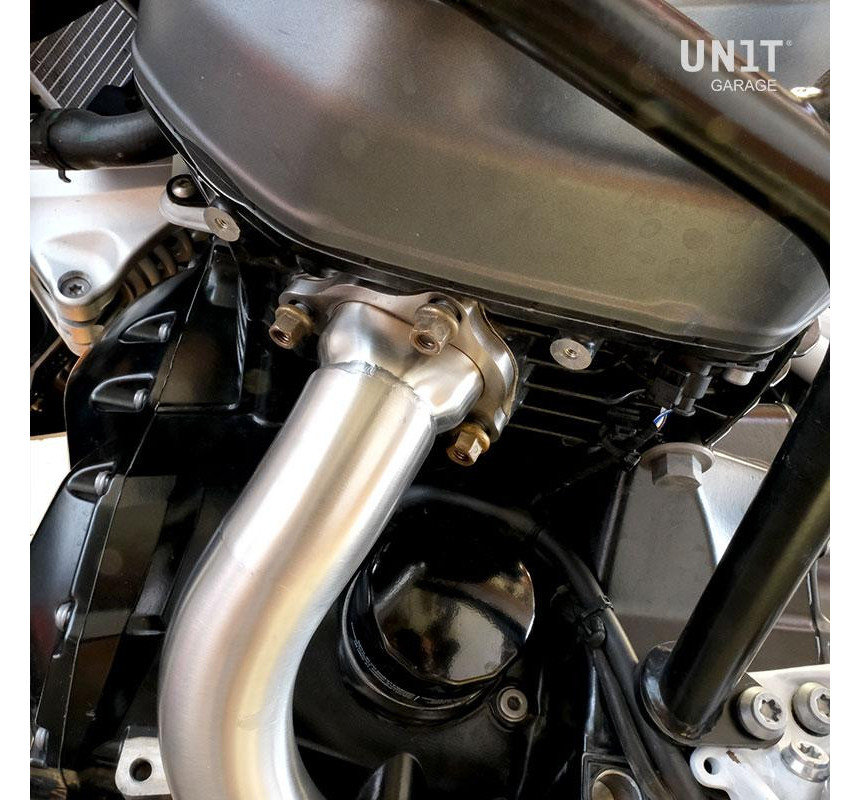  Collecteur échappement en titane sans catalyseur avec correcteur voyant moteur pour R 1300GS et ADV - L'atelier Bleu Motostore