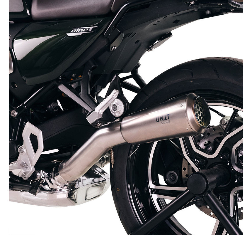 Silencieux échappement bas en inox pour R 12 nineT - L'atelier Bleu Motostore