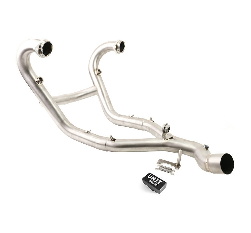 Collecteur échappement en inox sans catalyseur avec correcteur voyant moteur pour R 12 nineT - L'atelier Bleu Motostore