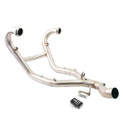 Collecteur échappement en titane sans catalyseur avec correcteur voyant moteur pour R 12 nineT - L'atelier Bleu Motostore