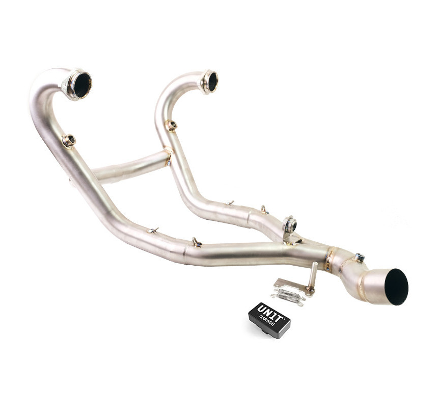 Collecteur échappement en titane sans catalyseur avec correcteur voyant moteur pour R 12 nineT - L'atelier Bleu Motostore