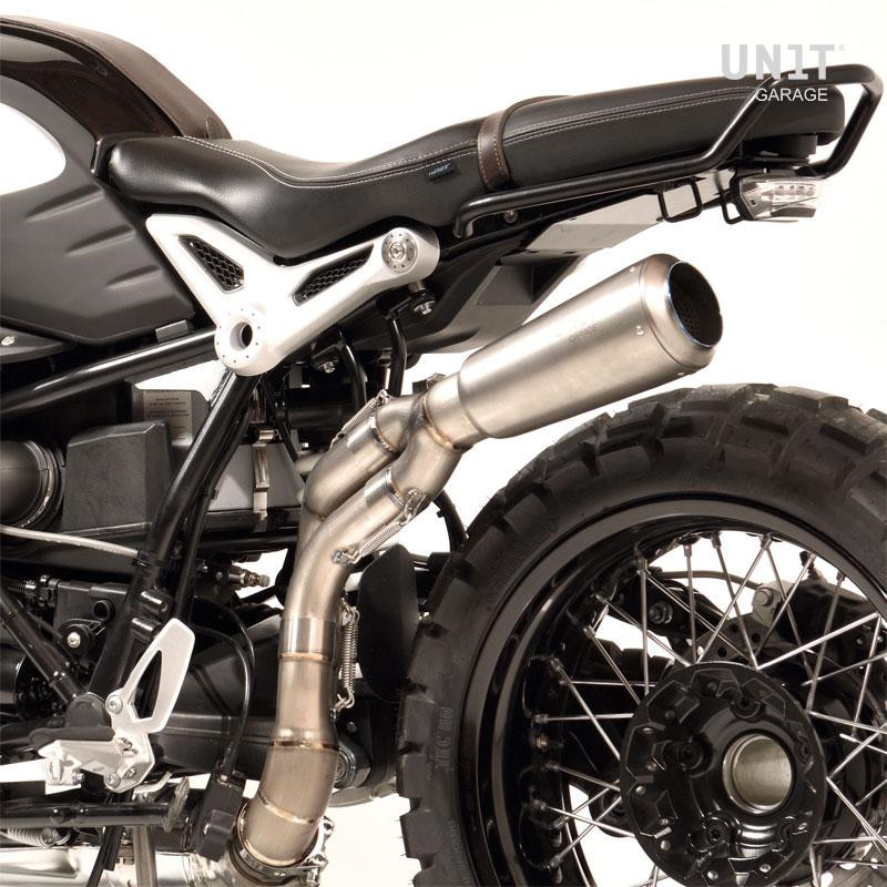 High-mounted exhaust bracket for the R nineT – L'atelier Bleu Motostore