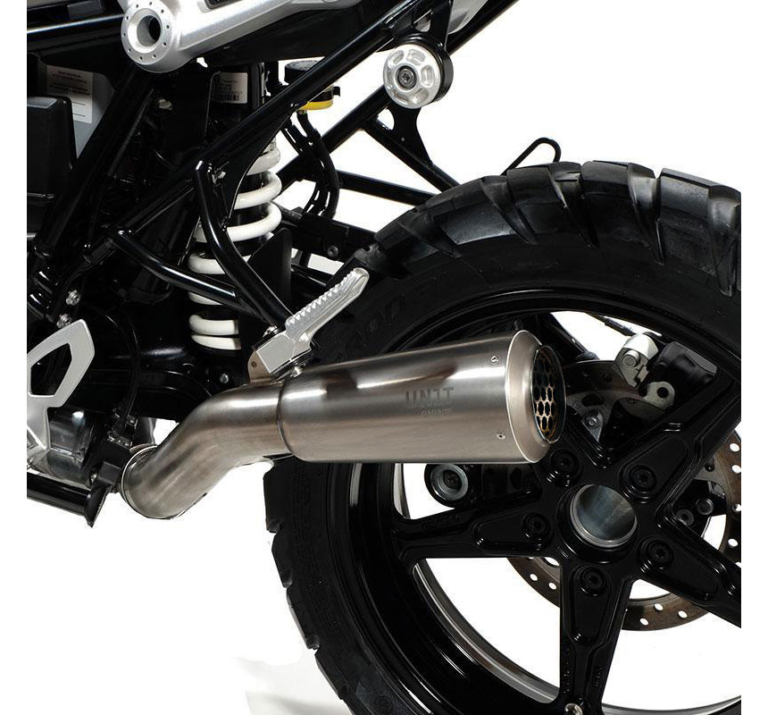  Silencieux Bas + support pour R nineT Titane - L'atelier Bleu Motostore