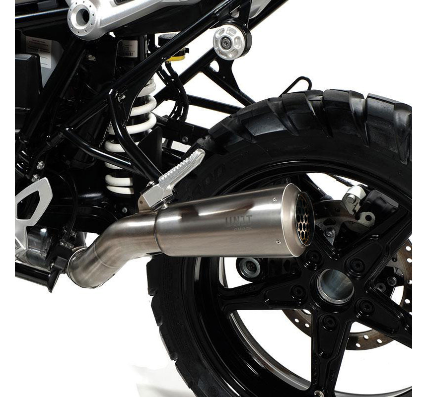  Silencieux Bas en titane + support pour R nineT Titane - L'atelier Bleu Motostore