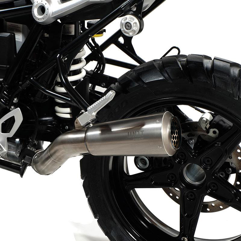Titanium rear silencer + bracket for R nineT Titanium - L'atelier Bleu Motostore