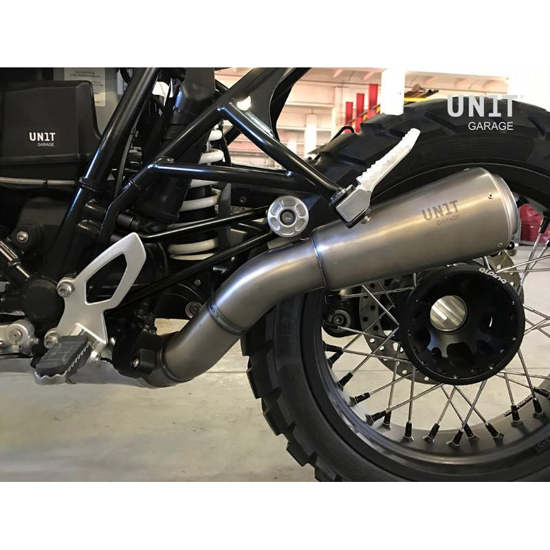 Titanium rear silencer + bracket for R nineT Titanium - L'atelier Bleu Motostore