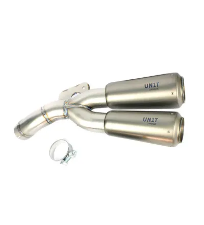 Silencieux double bas en titane pour R nineT Titane - L'atelier Bleu Motostore