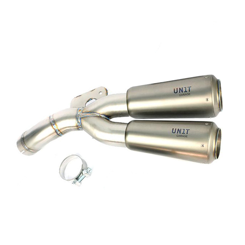 Silencieux double bas en titane pour R nineT Titane - L'atelier Bleu Motostore