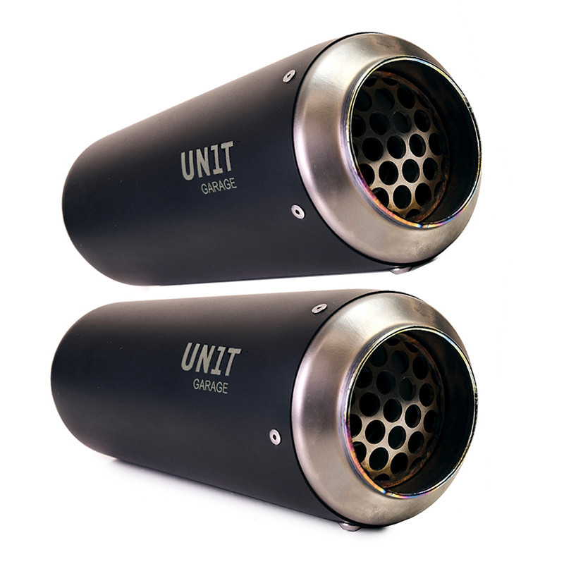  Silencieux double bas en titane pour R nineT Titane noir - L'atelier Bleu Motostore