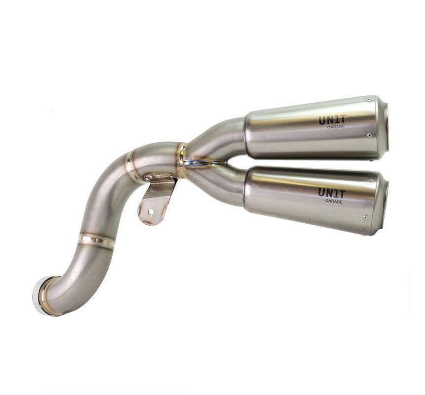 Silencieux double haut en titane pour R nineT Titane - L'atelier Bleu Motostore