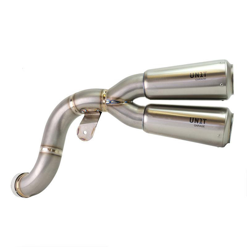 Silencieux double haut en titane pour R nineT Titane - L'atelier Bleu Motostore